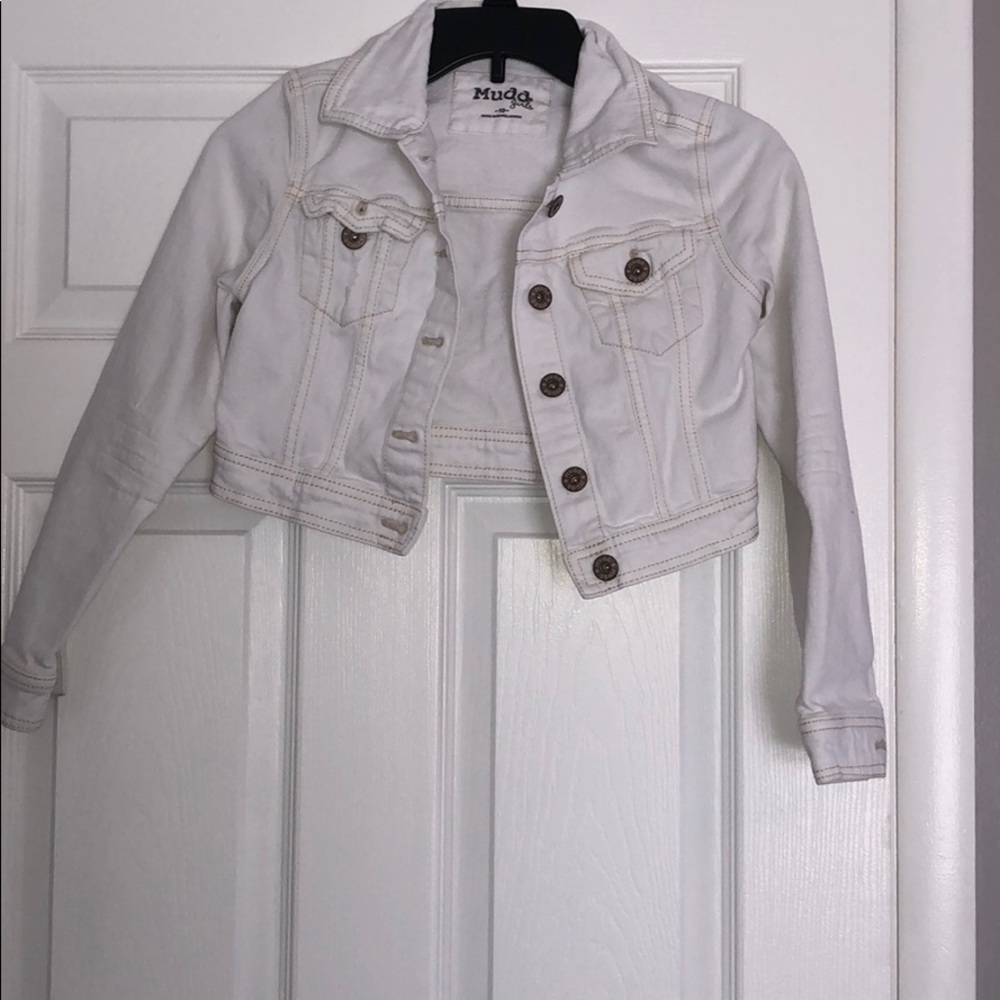 Girls White Jean jacket